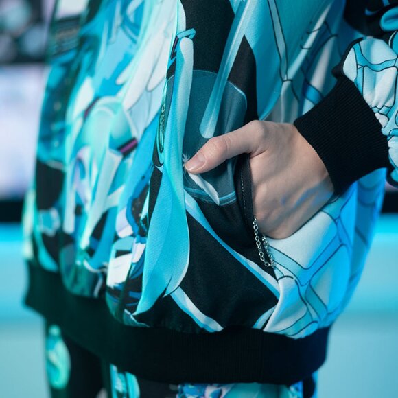 ACDC RAG - Hatsune Miku Forever Black Mint Oversized Hoodie - Picture 5 of 9